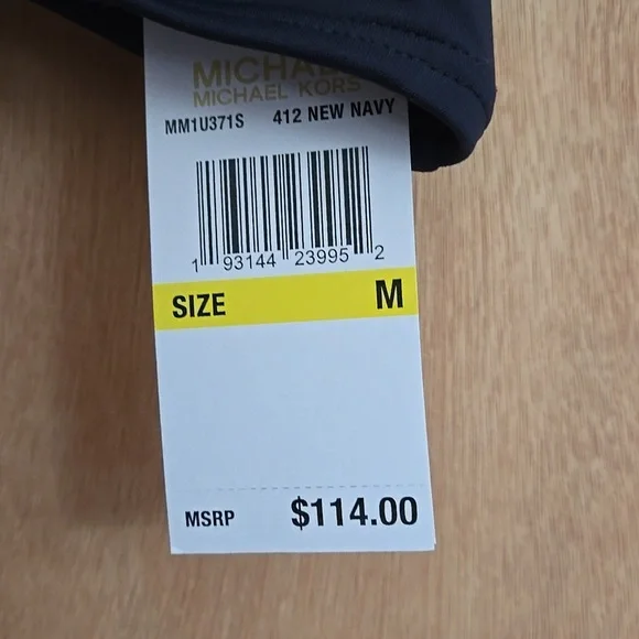 Michael Kors Navy Bikini with Gold Details - Picture 5 of 9